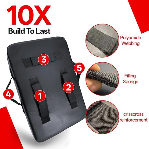 وسادات كرة السلة للتدريب - معدات تدريب وسادة حجب كرة القدم بمقابض، 24 بوصة × 16 بوصة درع إسفنجي أكثر نعومة وكثافة لللاكروس والهوكي والفنون القتالية - وسادة ركل الدمية. (1 قطعة) in Kuwait