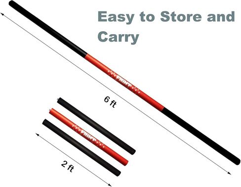 Bo Staff 4-6 Ft Collapsible Foam Padded with Carry Bag, Practice Bo Staff for Martial Arts Karate Training in Saudi Arabia