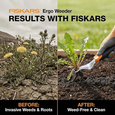Ergo Weeder Tool for Weeding, Heavy Duty Gardening Hand Tool with Ergonomic Handle and Hanging Hole for Storage, Remove Weeds and Roots Like Dandelions and Thistles 2 Pack in Saudi Arabia