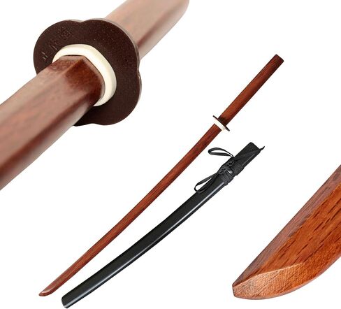 DEPICE Bokken Katana Red Oak مع سايا - Iaido، Aikido، Kendo، Kenjutsu - تقريبًا. 101 سم، بوكين تقريبًا. 450 جرام in Kuwait