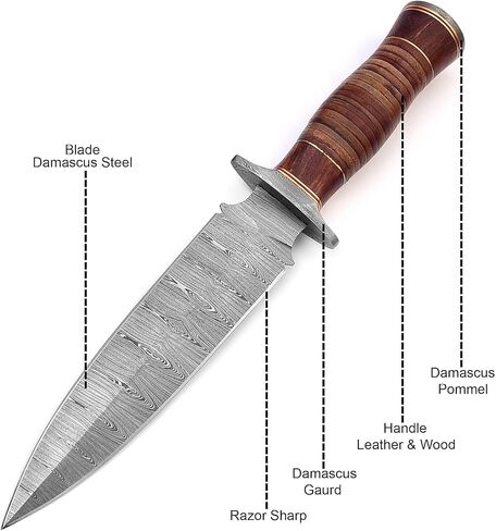 Poshland RAM-4789 فولاذ دمشق مصنوع يدويًا - قطعة فنية كلاسيكية (RAM-4789) in Kuwait