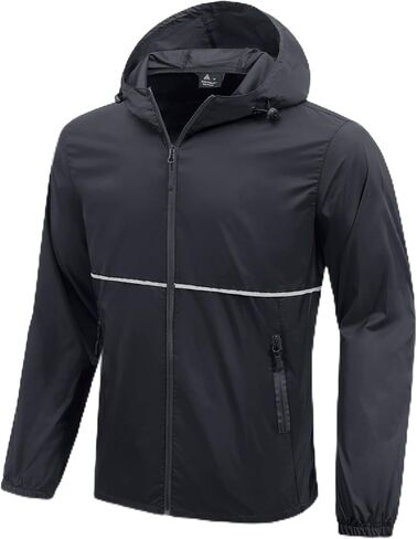 ZITY Men's Rain Jacket Waterproof with Hood Lightweight Raincoat for Golf Hiking Camping Cycling in Kuwait