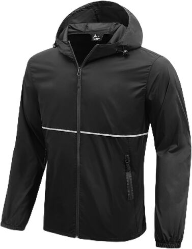 ZITY Men's Rain Jacket Waterproof with Hood Lightweight Raincoat for Golf Hiking Camping Cycling in Kuwait