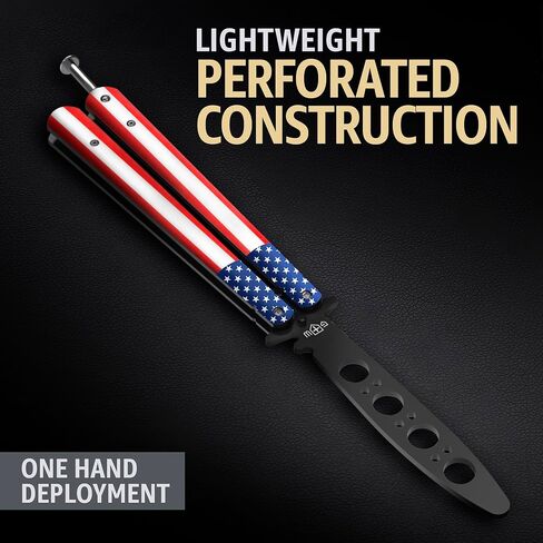 سكين الفراشة - مدرب باليسونج - مدرب الفراشة الأمريكي مع مزلاج زنبركي مؤكد - سكاكين باليسونج ليست حقيقية وليست حادة - خدعة مملة من الفولاذ المقاوم للصدأ بالكامل CSGO K14 U-N in Kuwait