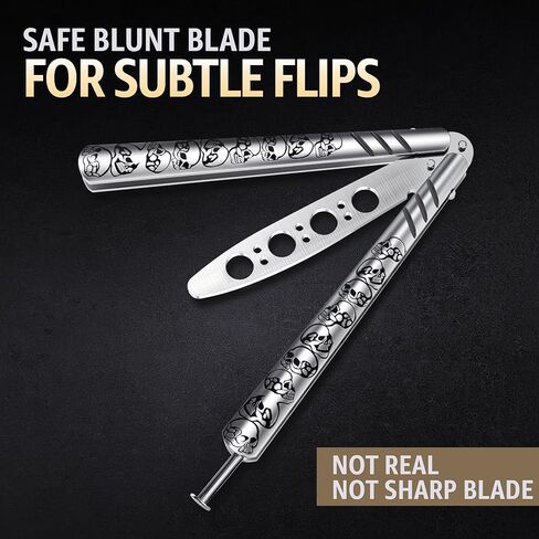 سكين الفراشة - مدرب باليسونج - مدرب الفراشة الفضي مع مزلاج زنبركي مؤكد - سكاكين باليسونج ليست حقيقية وليست حادة - خدعة مملة من الفولاذ المقاوم للصدأ بالكامل CSGO لعبة فيدجيت K16 S in Kuwait