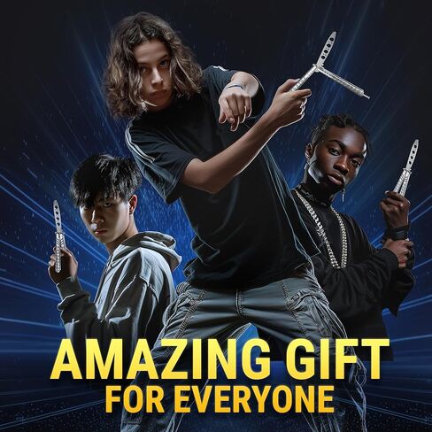 سكين الفراشة - مدرب باليسونج - مدرب الفراشة الفضي مع مزلاج زنبركي مؤكد - سكاكين باليسونج ليست حقيقية وليست حادة - خدعة مملة من الفولاذ المقاوم للصدأ بالكامل CSGO لعبة فيدجيت K16 S in Kuwait