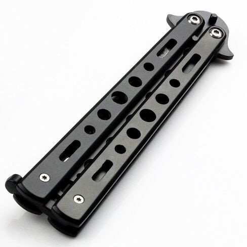 Generic New 1Pc Black Metal Practice Butterfly Comb Style Knife Trainer Tool in Kuwait