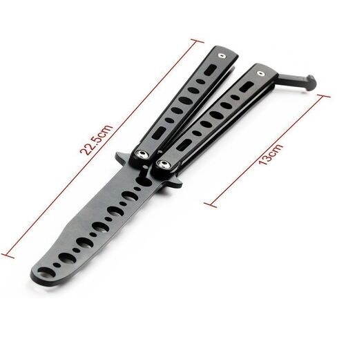 Generic New 1Pc Black Metal Practice Butterfly Comb Style Knife Trainer Tool in Kuwait