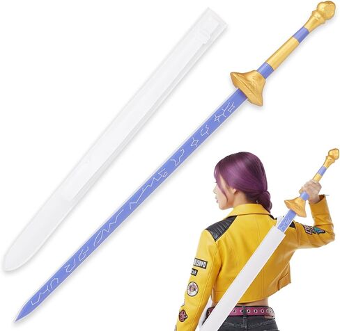 41" Anime Cosplay Sword with Sheath, Non-3D Printed & Back-Carry, Collectible Prop for Costume&Display - Purple Sword in Saudi Arabia