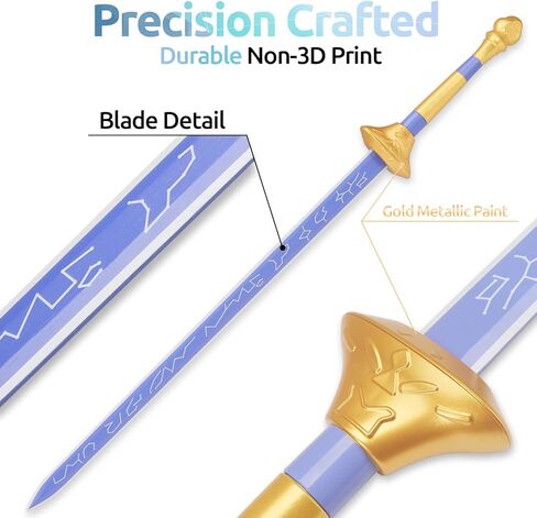 41" Anime Cosplay Sword with Sheath, Non-3D Printed & Back-Carry, Collectible Prop for Costume&Display - Purple Sword in Saudi Arabia