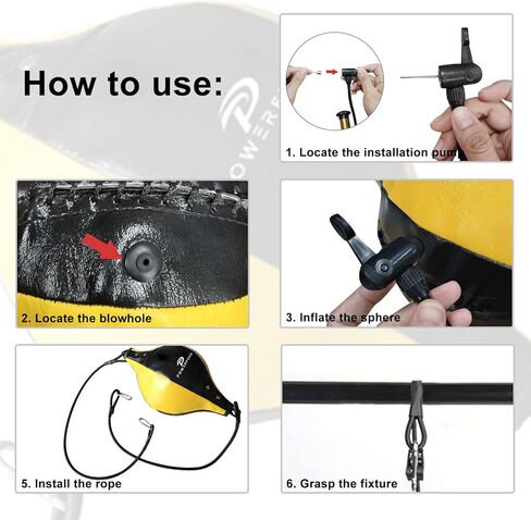 Upgraded Double End Boxing Speed Bag – Reflex Training Ball for Hand-Eye Coordination, Agility & Reaction – Home or Gym Workout in Kuwait