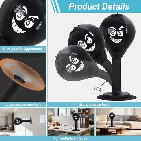 Desktop Punching Bag, Suctions to Your Desk, Heavy Duty Stress Relief Ball, Funny Office Gifts for Boss or Coworker Men and Women in Saudi Arabia