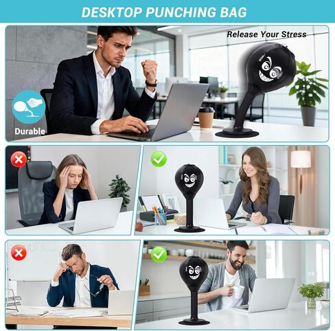 Desktop Punching Bag, Suctions to Your Desk, Heavy Duty Stress Relief Ball, Funny Office Gifts for Boss or Coworker Men and Women in Saudi Arabia