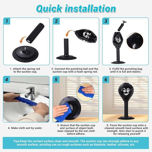Desktop Punching Bag, Suctions to Your Desk, Heavy Duty Stress Relief Ball, Funny Office Gifts for Boss or Coworker Men and Women in Saudi Arabia