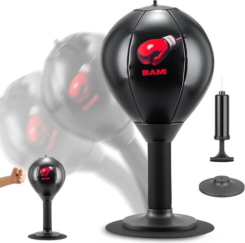 Desktop Punching Bag, Small Relaxing Punch Rage Bag Stress Relief with Upgraded Strong Suction Cup & All-Around Foam Protect Spring, Portable Tabletop Boxing Ball for Adult Youth Office Friends Home in Kuwait
