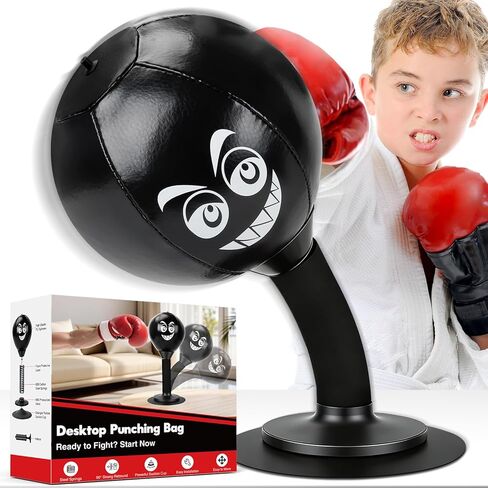 Desktop Punching Bag - Stress Relief, Suction Cup Design for Office Table and Counters, Heavy Duty Stress Relief Ball, Fun Gifts Suitable for All Ages in Saudi Arabia