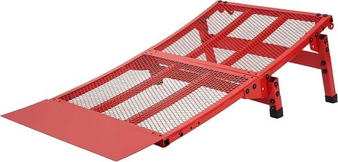 Jump Ramp Foldable Portable Skateboard Powder Coated Steel Launch Ramp for Pros & Beginners Compatible with BMX MTB RC Car Stunt Scooter Inline Quad Skates Heavy Duty 300 lbs Red in Saudi Arabia