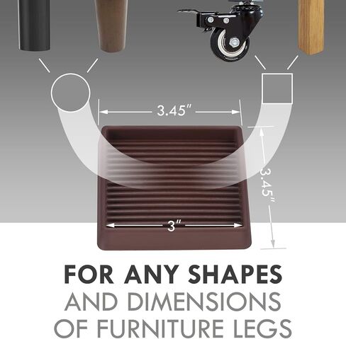 أكواب مطاطية مقاس 3 × 3، وسادات أثاث غير قابلة للانزلاق، ومقبض أثاث مضاد للانزلاق، وأقدام أثاث مضادة للانزلاق، وواقي أرضية مضاد للانزلاق لسدادات أريكة السرير (بني، 4 عبوات) in Kuwait