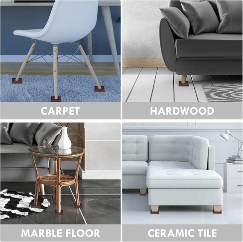 أكواب مطاطية مقاس 3 × 3، وسادات أثاث غير قابلة للانزلاق، ومقبض أثاث مضاد للانزلاق، وأقدام أثاث مضادة للانزلاق، وواقي أرضية مضاد للانزلاق لسدادات أريكة السرير (بني، 4 عبوات) in Kuwait