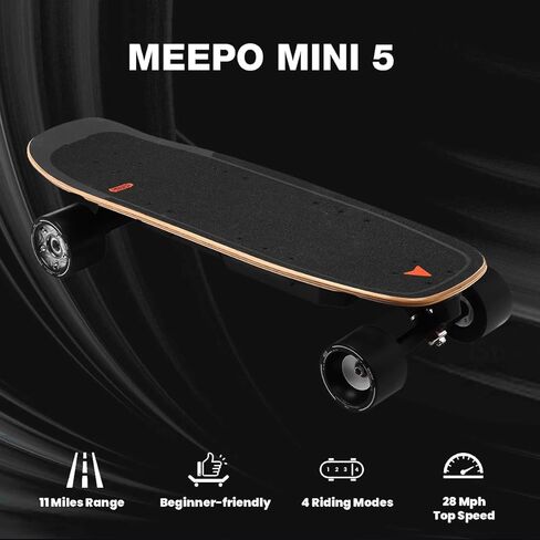 MEEPO Mini Series Electric Skateboard with Remote, Up to 26-32 MPH Top Speed, 11-24Miles Range,330 Pounds Max Load, 30-34 Inches Maple Cruiser for Adults and Teens, Mini5 MINI3 Max Edge Flow in Saudi Arabia