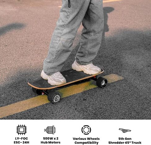MEEPO Mini Series Electric Skateboard with Remote, Up to 26-32 MPH Top Speed, 11-24Miles Range,330 Pounds Max Load, 30-34 Inches Maple Cruiser for Adults and Teens, Mini5 MINI3 Max Edge Flow in Saudi Arabia