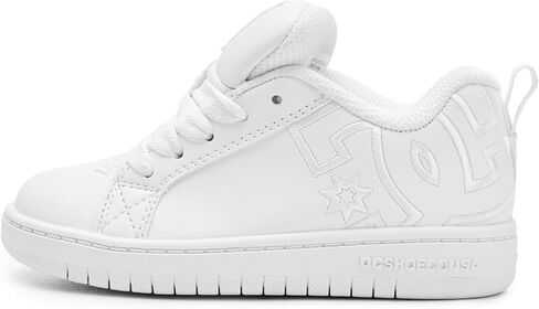حذاء رياضي DC Shoes Youth Court Graffik (طفل صغير/طفل كبير) أبيض/أبيض in Saudi Arabia