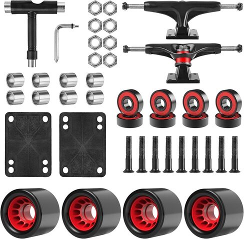 Skateboard Wheels 70mm 80a with Skateboard T Tool and ABEC-9 Bearings Spacers Cruiser Wheels in Kuwait
