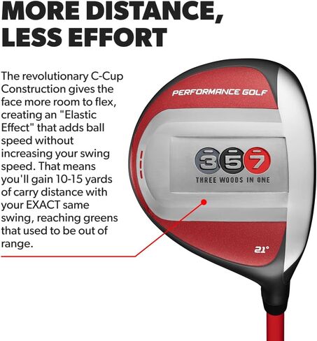 Performance Golf 357 Fairway Hybrid | Distance of A 3-Wood, Easy to Hit As A 7-Wood | Clean Contact from Any Lie | 21-Degree Loft in Saudi Arabia