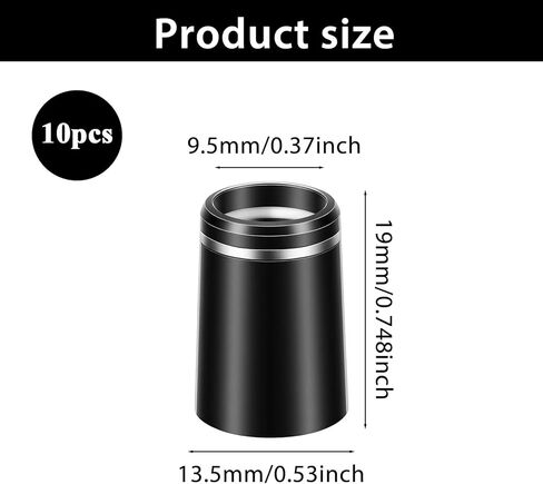 10Pcs Golf Club Ferrules .370 Black Golfing Iron Ferrule Size .370 Custom Black Iron Golfing Ferrule with Single Silver Ring for All Shaft in Kuwait