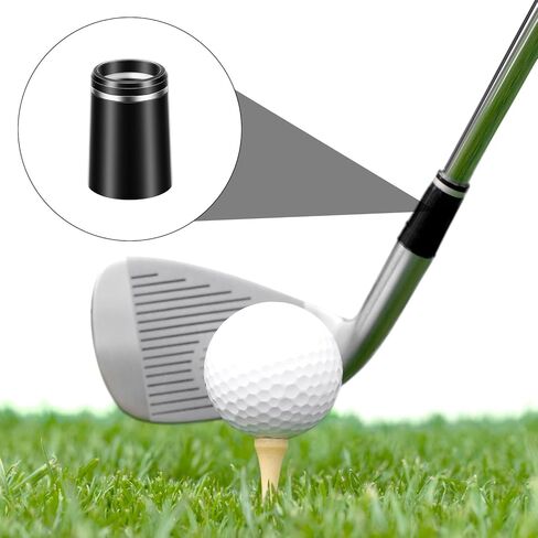 10Pcs Golf Club Ferrules .370 Black Golfing Iron Ferrule Size .370 Custom Black Iron Golfing Ferrule with Single Silver Ring for All Shaft in Kuwait