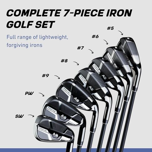 Precise A9 Golf Iron Set – 7 Clubs (5–SW) | Right Hand | Project X Cypher Graphite Shafts & Dual-Compound Grips – Men in Saudi Arabia