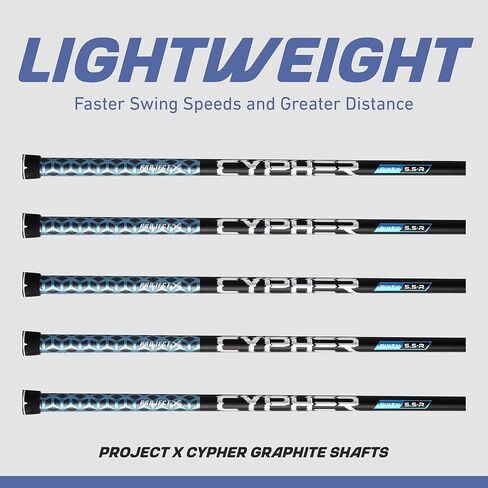 Precise A9 Golf Iron Set – 7 Clubs (5–SW) | Right Hand | Project X Cypher Graphite Shafts & Dual-Compound Grips – Men in Saudi Arabia