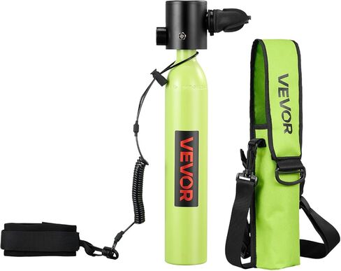 VEVOR Mini Scuba Tank، خزان غوص محمول 0.5 لتر للتنفس تحت الماء، أسطوانة غوص الرئة قابلة لإعادة الاستخدام لمدة تصل إلى 10 دقائق، زجاجة مهر الإنقاذ في حالات الطوارئ مع حقيبة وحبل للغطس in Saudi Arabia