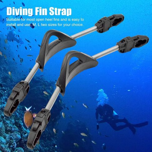 2pcs Diving Fin Strap, Universal Fin Replacement Strap with Quick Release Buckles Durable Heel Straps for Most Fins in Saudi Arabia