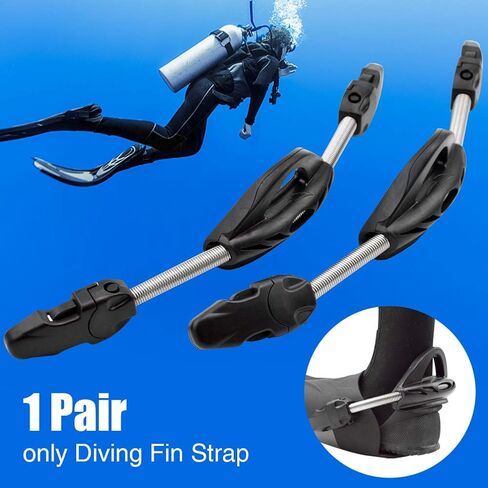 2pcs Diving Fin Strap, Universal Fin Replacement Strap with Quick Release Buckles Durable Heel Straps for Most Fins in Saudi Arabia