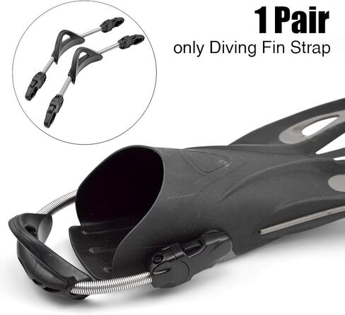 2pcs Diving Fin Strap, Universal Fin Replacement Strap with Quick Release Buckles Durable Heel Straps for Most Fins in Saudi Arabia