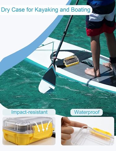 Beoccudo Waterproof Box Small Dry Box Mini Waterproof Container Watertight Storage Case Water Proof, 5.5" L x 4" W x 2.4" H Drybox Waterproof for Kayaking Boating in Kuwait