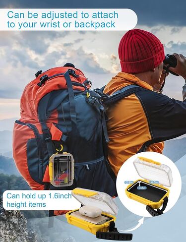 Beoccudo Waterproof Box Small Dry Box Mini Waterproof Container Watertight Storage Case Water Proof, 5.5" L x 4" W x 2.4" H Drybox Waterproof for Kayaking Boating in Kuwait