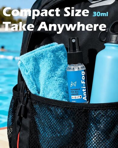 Safe Anti Fog Spray for Swim Goggles, 2 Pack Quick and Long-Lasting Defogger for Swim Goggles Ski Goggles Snorkel Mask Scuba Diving Mask Motorcycle Helmet Visor Hockey Shield in Kuwait