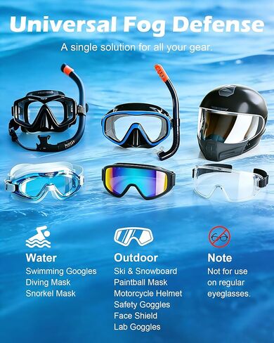 Safe Anti Fog Spray for Swim Goggles, 2 Pack Quick and Long-Lasting Defogger for Swim Goggles Ski Goggles Snorkel Mask Scuba Diving Mask Motorcycle Helmet Visor Hockey Shield in Kuwait