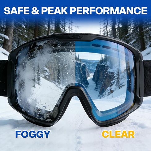 Anti Fog Spray for Glasses, Fast-Acting & Long-Lasting for Ski Goggles, Safety Goggles, Sports Glasses & Everyday Eyewear, Safe Defogger for Paintball Mask,Helmet Visor, VR & Mirror - 2Fl Oz in Kuwait