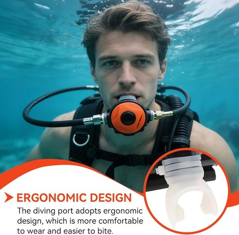 Scuba Regulator, Diving Mouth Piece, Snorkel Dive Second,ScubaRegulator, Dive Snorkel 2nd Stage Regulator Explorer with Mouthpiece Diving Equipment Accessory in Saudi Arabia