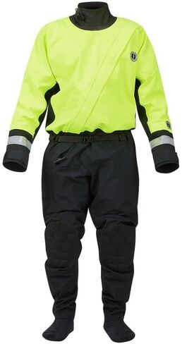 Mustang MSD576 Water Rescue Dry Suit - Fluorescent Yellow Green-Black - Large in Saudi Arabia