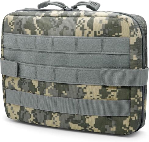 Qavctw Tactical Molle Admin Pouch with Four Straps Molle Utility Tool Pouch Two-Way Zipper First Aid EDC Pouch Medical EMT Organizer Outdoor Emergency Survival Bag in Kuwait