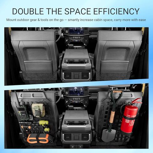 Seat Back Molle Panel Compatible with 2015-2024 Ford F-150 Seat Back Organizers Molle Tactical Truck Organizer Replacement for 2015-2024 Ford F150 Accessories(2PCS) in Kuwait