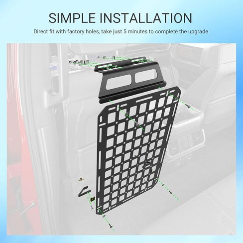 Seat Back Molle Panel Compatible with 2015-2024 Ford F-150 Seat Back Organizers Molle Tactical Truck Organizer Replacement for 2015-2024 Ford F150 Accessories(2PCS) in Kuwait