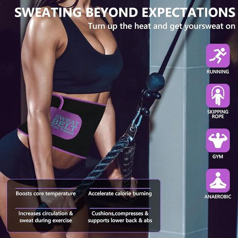 MORECOO Waist Trainer for Women Lower Belly Fat, Waist Sweat Band for Women, Belly Band Sweat Belt, Body Shaper, Stomach Wrap in Kuwait