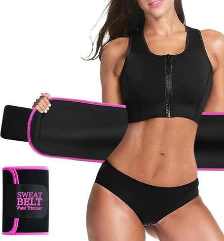Waist Trainer for Women Lower Belly Fat, Waist Sweat Band for Women, Belly Band Sweat Belt, Stomach Wrap, Body Shaper in Kuwait