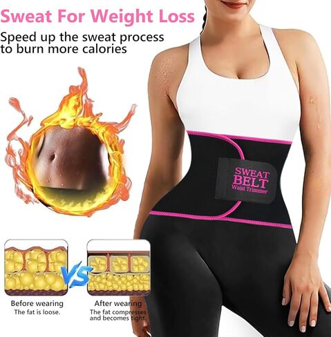 Waist Trainer for Women Lower Belly Fat, Waist Sweat Band for Women, Belly Band Sweat Belt, Stomach Wrap, Body Shaper in Kuwait
