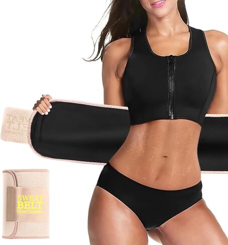 Waist Trainer for Women Lower Belly Fat, Waist Sweat Band for Women, Belly Band Sweat Belt, Stomach Wrap, Body Shaper in Kuwait